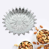 Silver Finish Serving Tray – Decorative Mukhwas & Dry Fruit Platter | Indo Glow