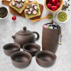 Portable Kung Fu Tea Set Ð Complete 6-Piece Travel Kit for Tea Lovers