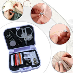 Scale comparison showing small size of compact portable sewing kit