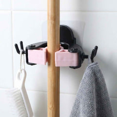 Antler Style Wall Mounted Mop & Broom Holder – Adjustable Grip, No Drills