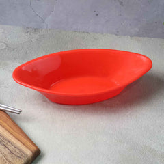 Plastic Marin Serving Bowl – Deep Oval Red Glossy Finish