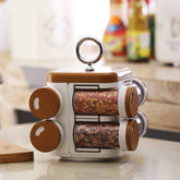 Plastic Spice Rack – 8-Jar Revolving Organizer | Ganesh Storewell