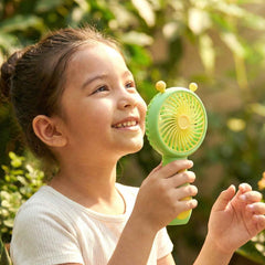 Rechargeable Mini Handheld Fan – Cute Cartoon USB Portable Cooler