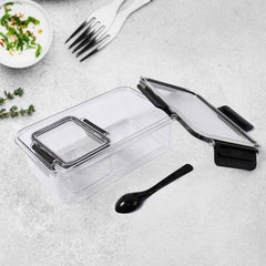 Plastic Kitchen Storage Container Set – Airtight Lock Lid & Spoon