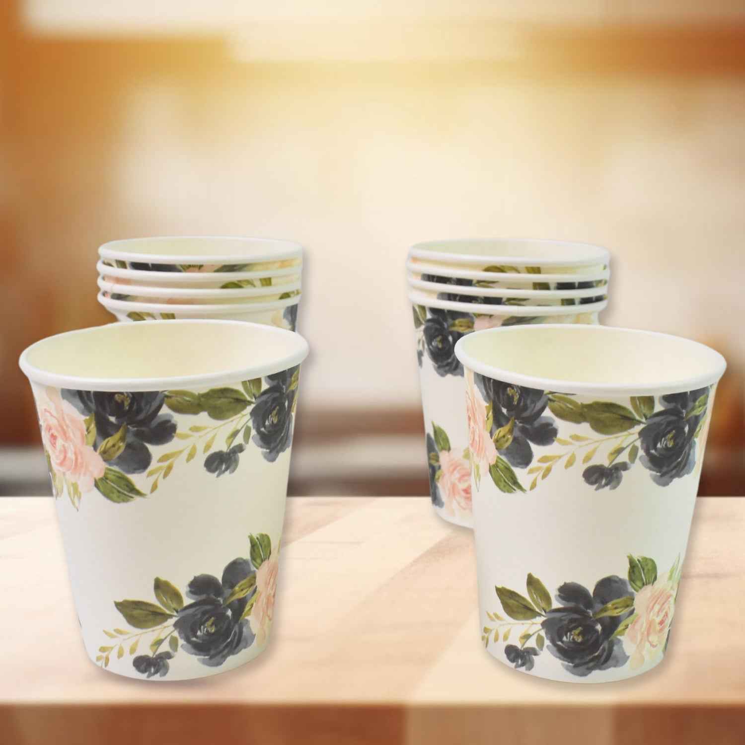 Disposable Paper Cups – Mixed Design 10 Pcs Set | Papezo