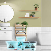 Plastic Bathroom Accessories Set – Durable 6-Piece Bath Kit