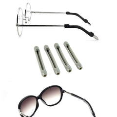 Anti-Slip Eyeglass Temple Tip Sleeves – Soft Comfortable Grip (4 Pc)