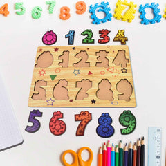 Wooden Peg Puzzle Board for Kids – Easy-Grip Educational Toy