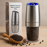Automatic Gravity Salt and Pepper Grinder – Adjustable & LED Light