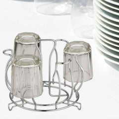 Stainless Steel Glass Holder – Hanging Kitchen Organizer | CookAura