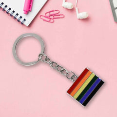 Rainbow Metal Keyring – Stylish & Durable Accessory