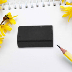 Close-up of a fancy kids eraser with a unique pattern.