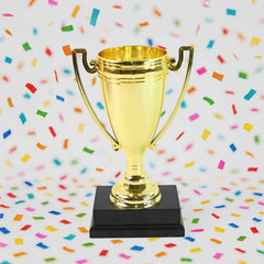 Golden Birthday Trophy – Premium Plastic Award with Base