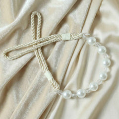 Pearl Beaded Curtain Tieback – Elegant No-Drill Decorative Holder