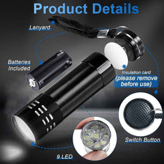 Mini Torch Portable – Super-Bright 3 LED Flashlight with Batteries