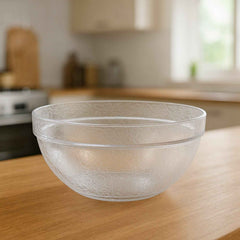 Idli Mixing Bowl – Transparent Textured Plastic, Spill-Resistant
