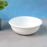 Plastic Serving Bowl 6 Inch – Deep Round White Kitchen Bowl