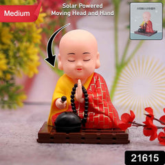 Solar Powered Buddha Statue – Moving Head and Hand Decor