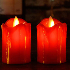 Flameless LED Candles – 24pc Multicolor Melted Design | Fresova