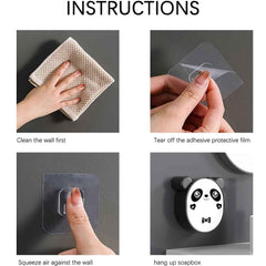 Panda Soap Box – Waterproof Wall-Mounted Flip-Top Holder