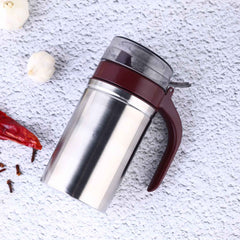 Stainless Steel Oil Dispenser – 500ml Anti-Drip | Ganesh