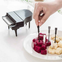 Piano Fruit Forks – 10 Pc Decorative Snack Set | Vastate