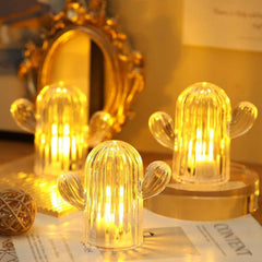 Cactus LED Night Light – Warm Glow, 4 Pcs Set | Indo Glow