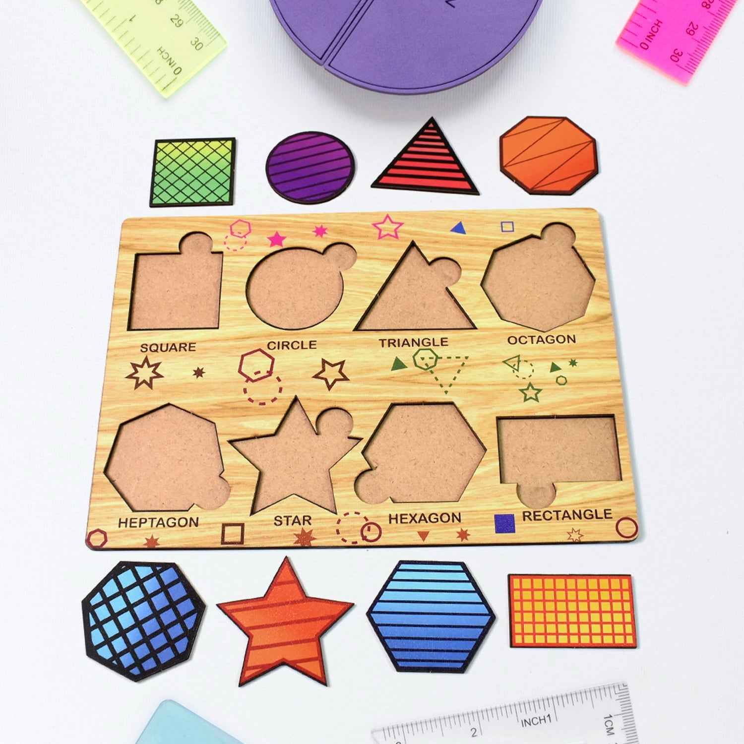 Wooden Triangle Puzzle – Educational Toy for Kids | Inventive Play