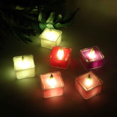 LED Flameless Tealight Candles – Safe Multicolor 6-Piece Set