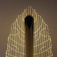 LED Table Lamp – Elegant Leaf Design with USB Rechargeable Base