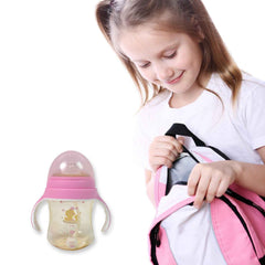 Baby Feeding Bottle – 240ml with Handles & Straw | Feedora