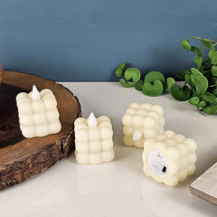 LED Flameless Cube Candles – Set of 24 Decorative Lights