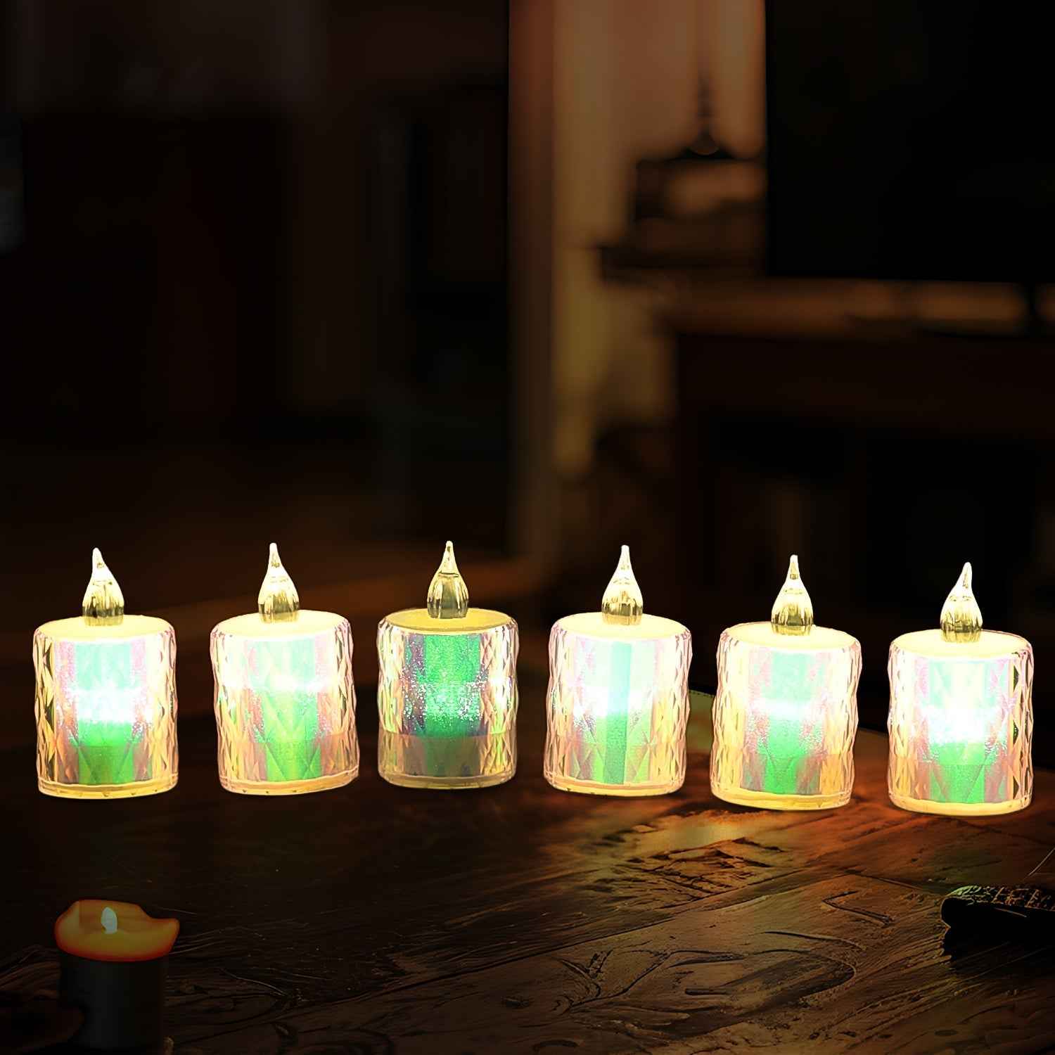 Diwali LED Tea Light Candles – 24 Pc Flameless & Smokeless | Indo Glow