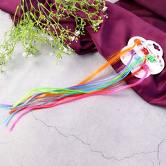 Kids Hair Extensions – 6 Pc Colorful Clip-In Braid Set