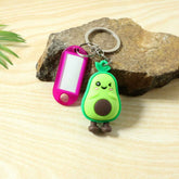Cartoon Character Keychain with Label Tag Holder – Fun & Practical