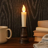 LED Flameless Candle with Holder – Elegant Flickering Light