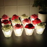 Rose Shaped Flameless LED Candles – Elegant Romantic Decor Set