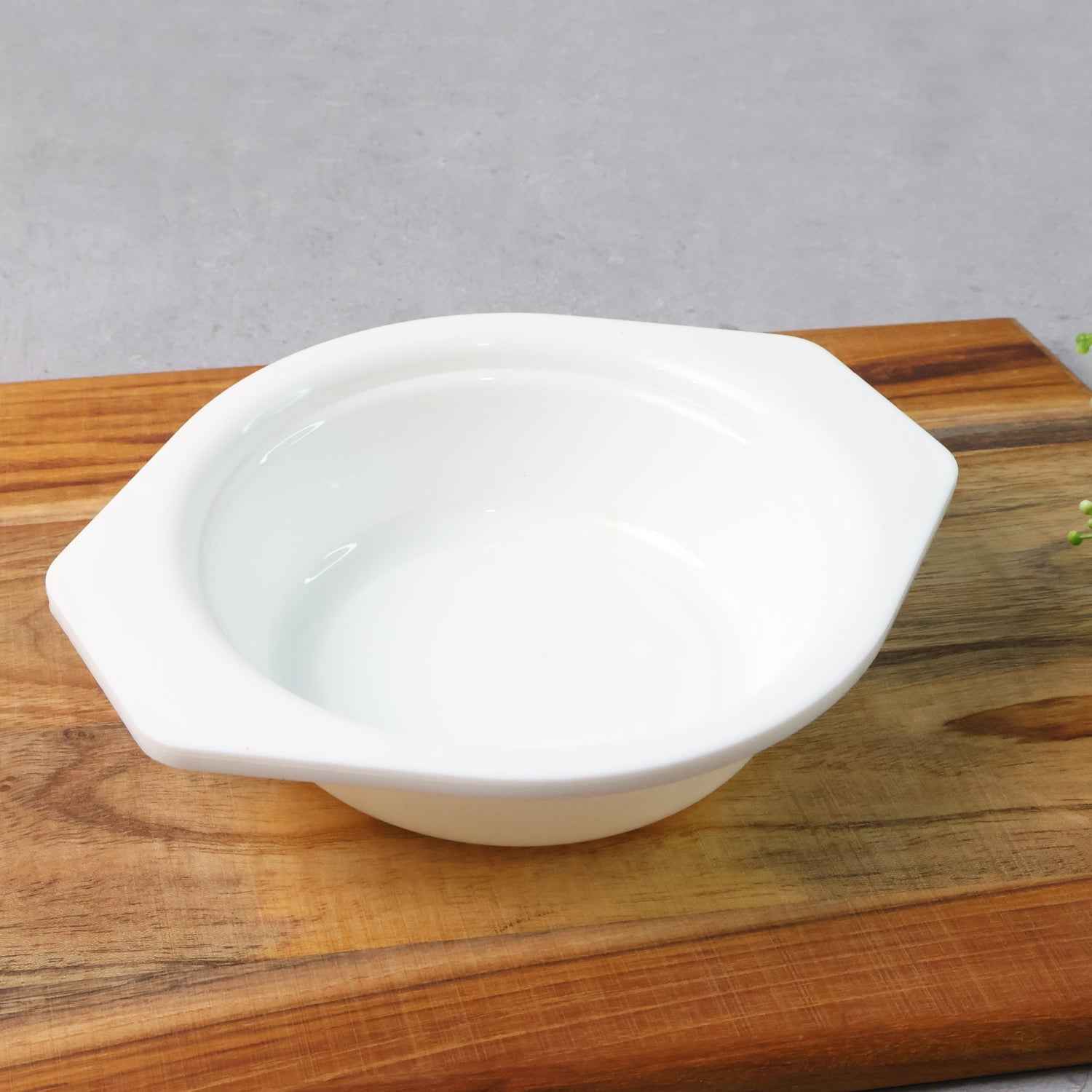 Plastic Serving Bowl with Easy-Grip Side Tabs – Durable & Lightweight