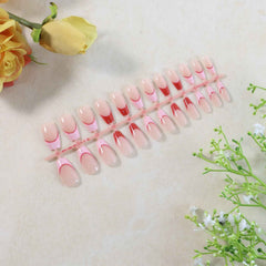 Artificial Nail Tips – Elegant Nude Glossy 24 Pc Set