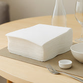 Ultra-soft embossed dinner napkins folded neatly for dining table