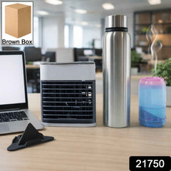 Office Essentials Combo Set – Mini Air Cooler & Water Bottles
