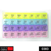 Weekly Pill Organizer – 28-Slot Portable Medicine Box | Organivo