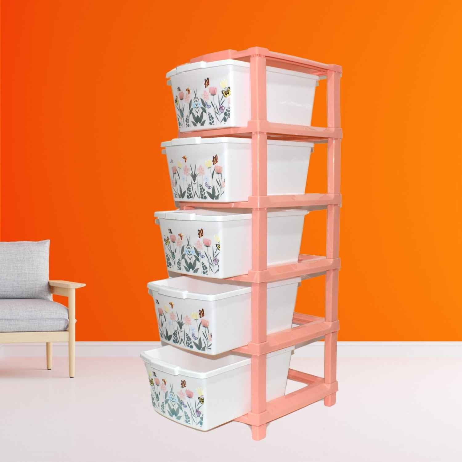 Plastic Storage Drawer – 5-Layer Large Modular Organizer