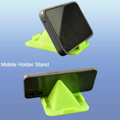 Close-up of pyramid mobile stand's silicone pads providing grip