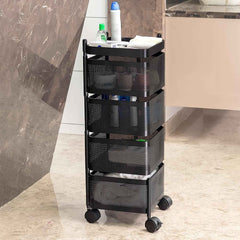 Metal Kitchen Trolley – 4 Layer Durable Storage Rack | Tidy Table
