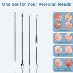 Blackhead Remover Tool – 4-in-1 Stainless Steel Extractor | ToolMate Pro