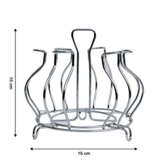 Stainless Steel Glass Holder – Hanging Kitchen Organizer | CookAura
