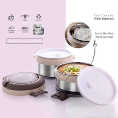 Stainless Steel Insulated Lunch Box – Leakproof Double Layer Tiffin