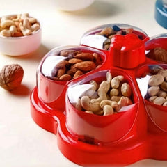 Lotus Shape Rotating Dry Fruit Snack Organizer – Multi-Compartment