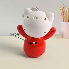 USB Cartoon Mini Table Fan – Removable Head Kitty Design